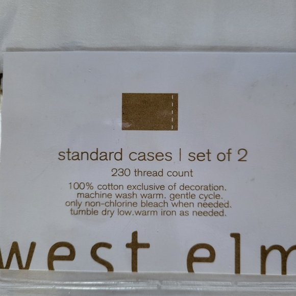 Vtg West Elm Standard Pillowcases - set of 2 - NWT - Picture 5 of 5